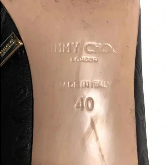 Jimmy Choo Womens Black Leather Italy Pointed Toe Zip Up Ankle Booties Size 40 - Picture 7 of 8